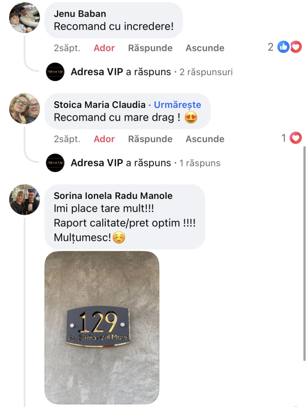 Recenzii | Adresa VIP