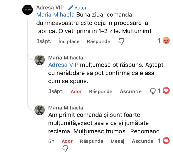 Recenzii | Adresa VIP