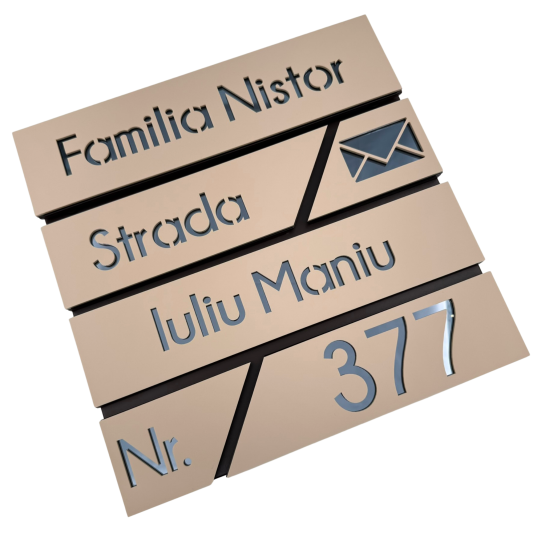 CUTIE POSTALA MARO - Crem Satinat / Gri Antracit Oglinda - 37x36x11cm