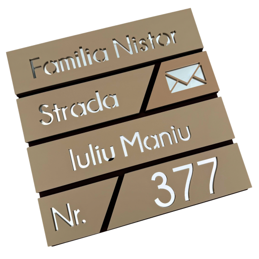 CUTIE POSTALA MARO LIGHT - Crem Satinat / Argintiu Oglinda - 37x36x11cm