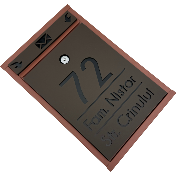 CUTIE POSTALA MARO - Crem Satinat / Negru Lucios - 32x22x9cm