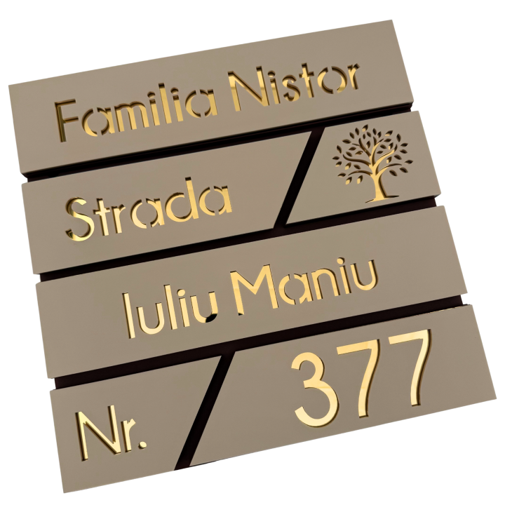 CUTIE POSTALA MARO LIGHT - Crem Satinat / Cupru Oglinda - 37x37x11cm