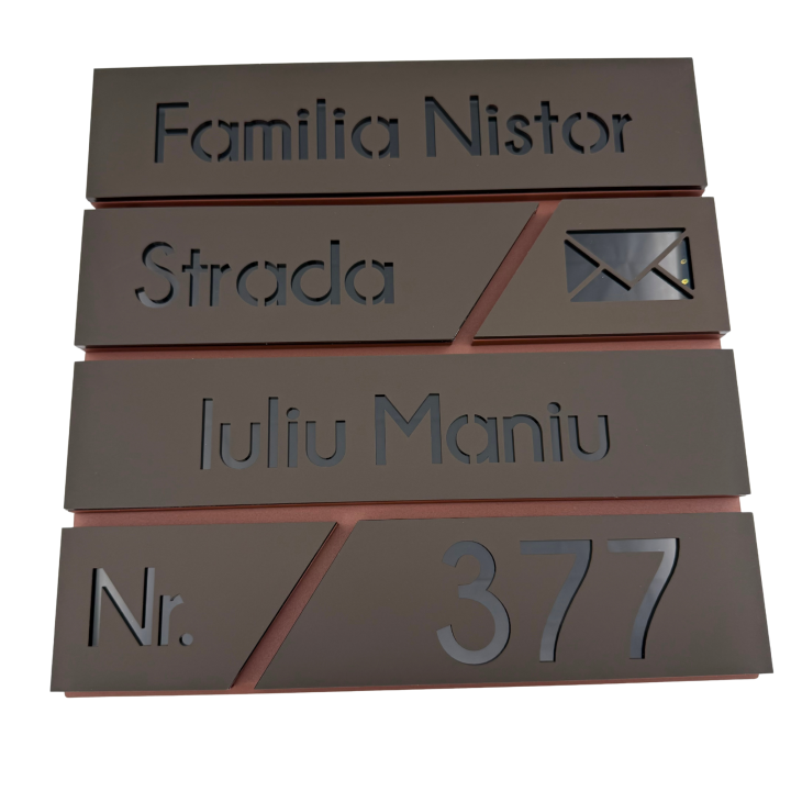 CUTIE POSTALA MARO LIGHT - Maro Satinat / Negru Lucios - 37x36x11cm