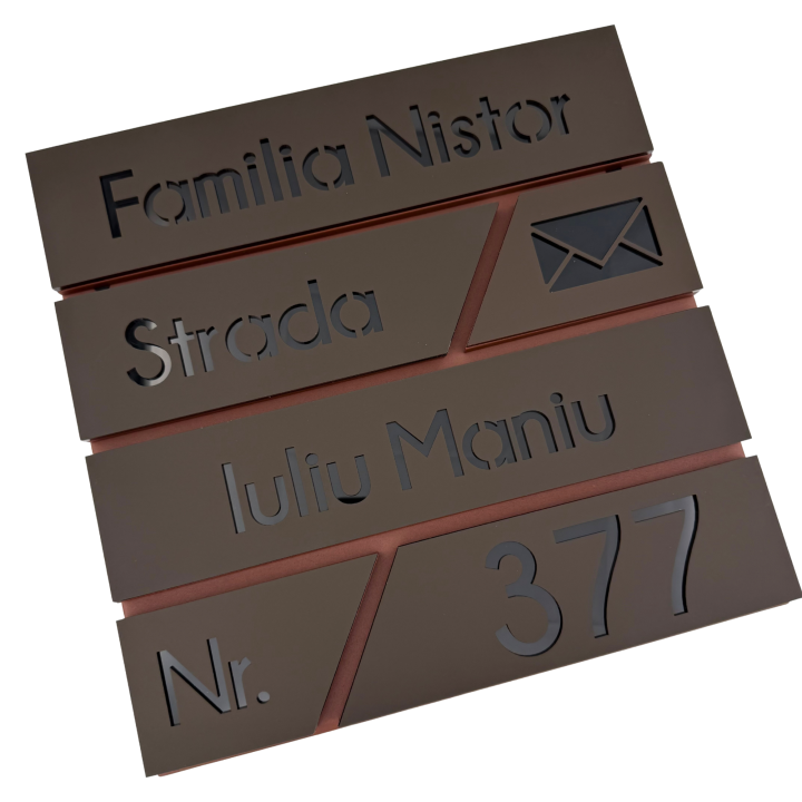 CUTIE POSTALA MARO LIGHT - Maro Satinat / Negru Lucios - 37x36x11cm