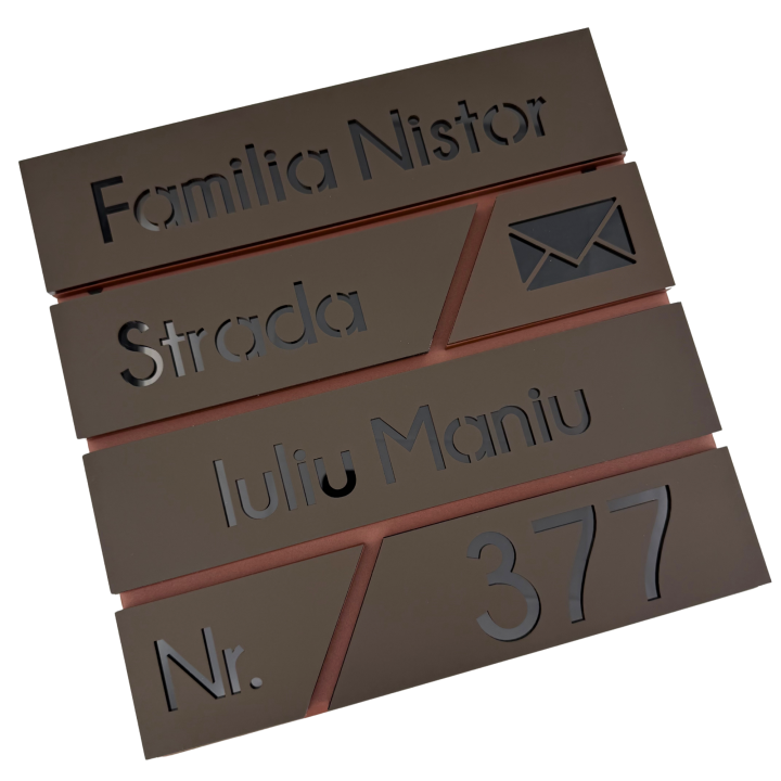 CUTIE POSTALA MARO LIGHT - Maro Satinat / Negru Lucios - 37x36x11cm