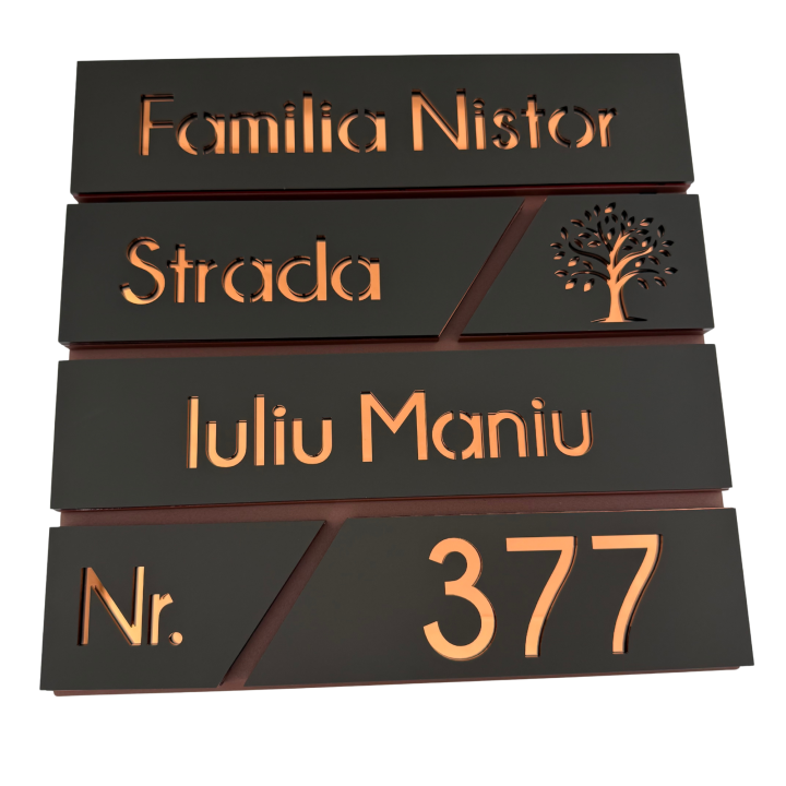 CUTIE POSTALA MARO LIGHT - Maro Satinat / Cupru Oglinda - 37x36x11cm