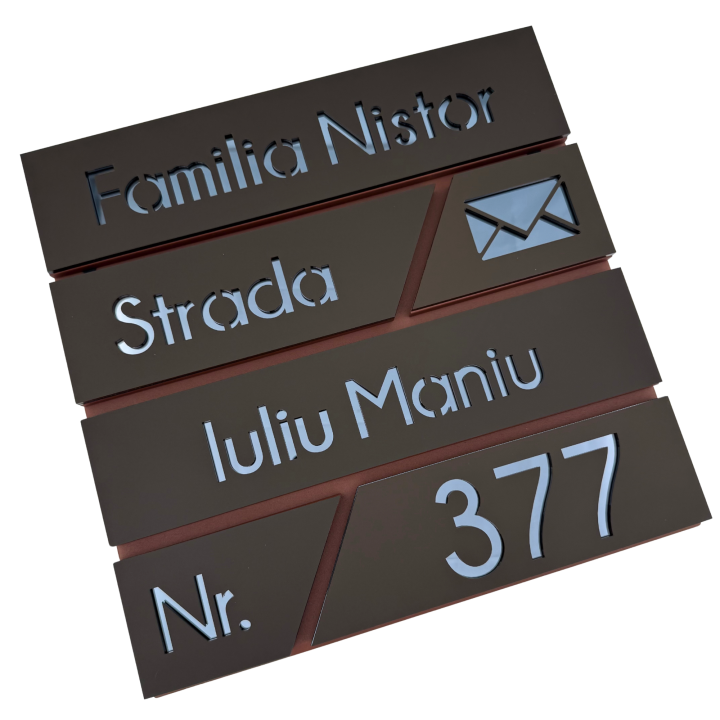 CUTIE POSTALA MARO LIGHT - Maro Satinat / Gri Antracit Oglinda - 37x36x11cm