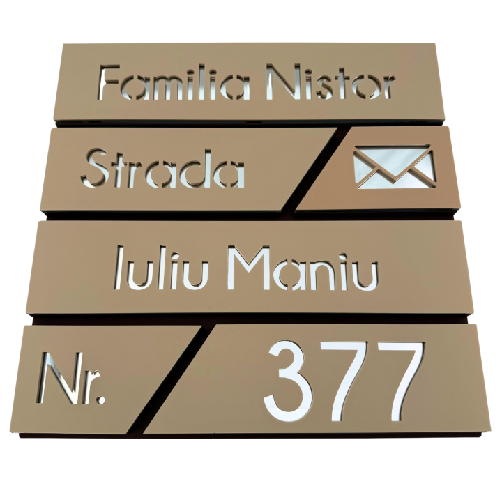 CUTIE POSTALA MARO LIGHT - Crem Satinat / Argintiu Oglinda - 37x36x11cm