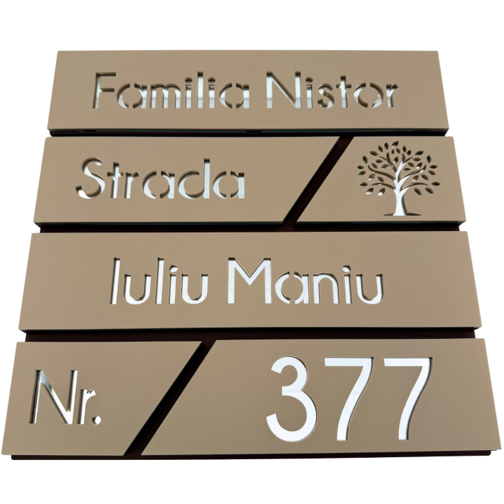 CUTIE POSTALA MARO LIGHT - Crem Satinat / Argintiu Oglinda - 37x36x11cm