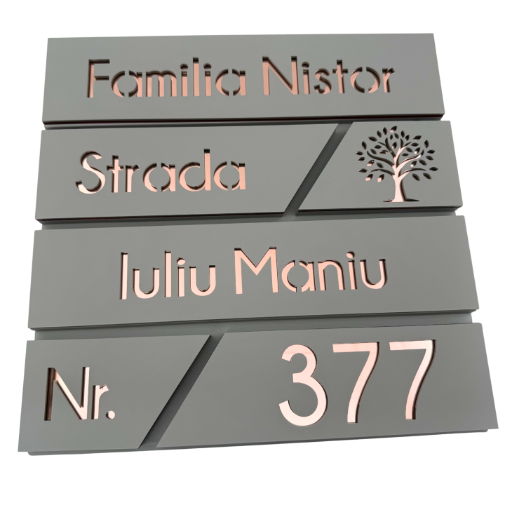 CUTIE POSTALA GRI LIGHT - Gri Light Satinat / Gri Antracit Oglinda - 37x36x11cm