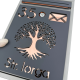 CUTIE POSTALA PERSONALIZATA - Gri Satinat / Roze Auriu Oglinda - 32x22x9cm 🌳