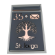 CUTIE POSTALA PERSONALIZATA - Gri Satinat / Roze Auriu Oglinda - 32x22x9cm 🌳