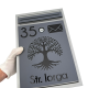 CUTIE POSTALA PERSONALIZATA - Gri Satinat / Negru Lucios - 32x22x9cm 🌳