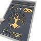 CUTIE POSTALA PERSONALIZATA - Gri Satinat / Auriu Oglinda - 32x22x9cm 🌳