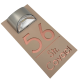 NUMAR CASA PREMIUM - Crem Satinat / Cupru Periat Aluminiu / Lampa Solara - 30x15cm
