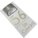 NUMAR CASA PREMIUM - Alb Satinat / Auriu Periat Aluminiu / Lampa Solara - 30x15cm