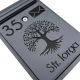 CUTIE POSTALA PERSONALIZATA - Gri Antracit Satinat / Negru Lucios - 32x22x9cm 🌳