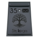 CUTIE POSTALA PERSONALIZATA - Gri Antracit Satinat / Negru Lucios - 32x22x9cm 🌳