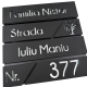 CUTIE POSTALA NEAGRA - Negru Satinat / Argintiu Oglinda - 37x36x11cm