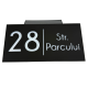 NUMAR CASA PREMIUM - Negru Satinat / Caseta Led Solar - 30x15cm