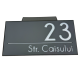 NUMAR CASA PREMIUM - Gri Satinat / Caseta Led Solar - 30x15cm