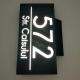 NUMAR CASA PREMIUM - Gri Satinat / Caseta Led Solar - 30x15cm