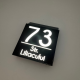 NUMAR CASA PREMIUM - Maro Satinat / Caseta Led Solar - 30x15cm