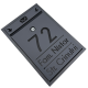 CUTIE POSTALA PERSONALIZATA - Gri Antracit Satinat / Negru Lucios - 32x22x9cm