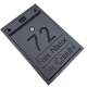 CUTIE POSTALA PERSONALIZATA - Gri Antracit Satinat / Negru Lucios - 32x22x9cm