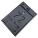 CUTIE POSTALA PERSONALIZATA - Gri Antracit Satinat / Negru Lucios - 32x22x9cm