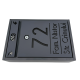 CUTIE POSTALA PERSONALIZATA - Gri Antracit Satinat / Negru Lucios - 32x22x9cm
