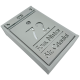 CUTIE POSTALA GRI LIGHT - Gri Light Satinat / Argintiu Oglinda - 32x22x9cm