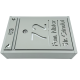 CUTIE POSTALA GRI LIGHT - Gri Light Satinat / Argintiu Oglinda - 32x22x9cm