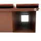 CUTIE POSTALA MARO LIGHT - Crem Satinat / Cupru Oglinda - 37x37x11cm