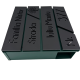CUTIE POSTALA VERDE - Negru Satinat / Negru Lucios - 37x37x11cm