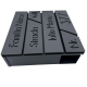 CUTIE POSTALA GRI ANTRACIT - Gri Satinat / Gri Antracit Oglinda - 37x36x11cm