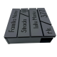 CUTIE POSTALA GRI ANTRACIT - Gri Satinat / Negru Lucios - 37x36x11cm