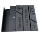 CUTIE POSTALA GRI ANTRACIT - Gri Satinat / Negru Lucios - 37x36x11cm