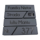 CUTIE POSTALA GRI ANTRACIT - Gri Satinat / Negru Lucios - 37x36x11cm