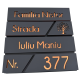 CUTIE POSTALA GRI ANTRACIT - Gri Satinat / Cupru Oglinda - 37x36x11cm