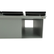 CUTIE POSTALA GRI LIGHT - Gri Satinat / Negru Lucios - 37x36x11cm