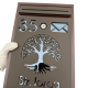 CUTIE POSTALA PERSONALIZATA - Maro Satinat / Gri Antracit Oglinda - 32x22x9cm 🌳